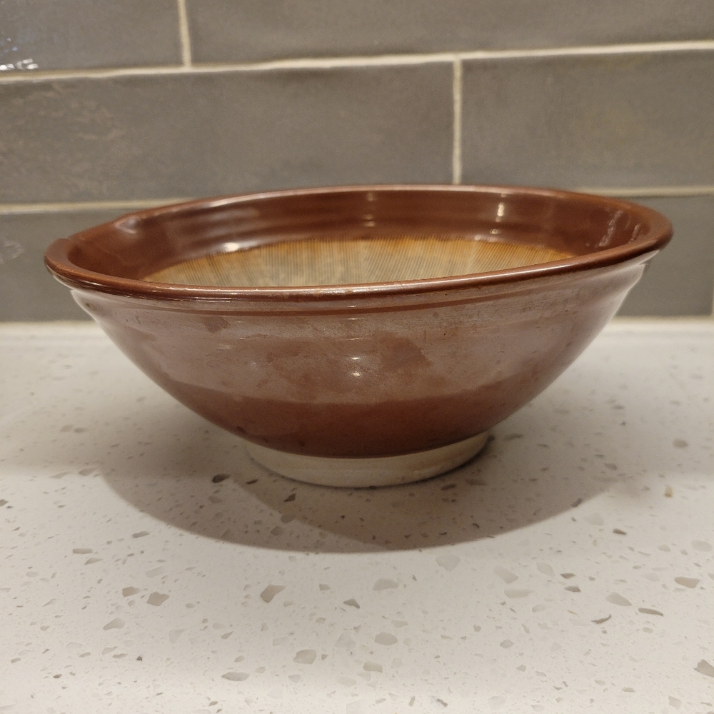 Japanese Suribachi Pottery Bowl